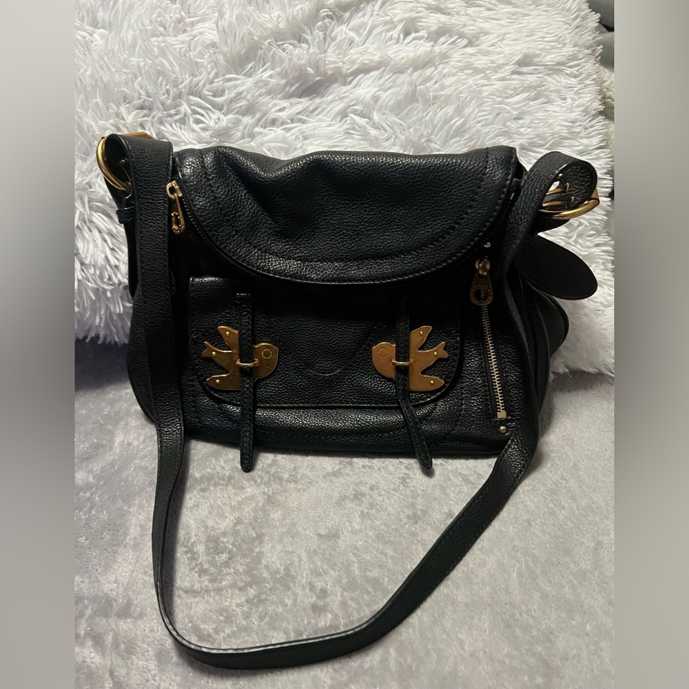 Marc By Marc Jacobs Women's Black Petal To The Metal Natasha Bird Leather